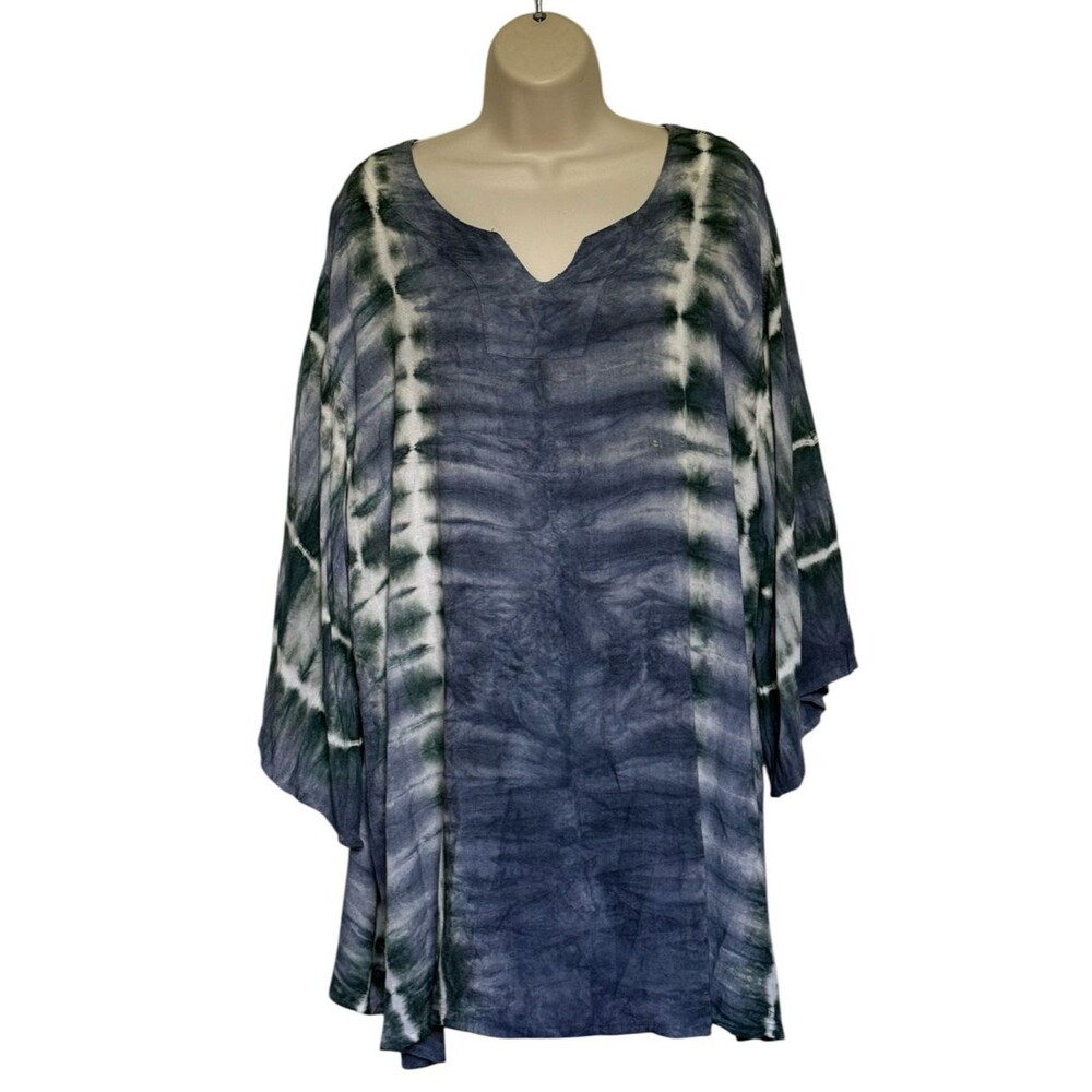 NWT Advance Tie Dye Bohemian Tunic Made in India Sz L/XL SMALL FLAW